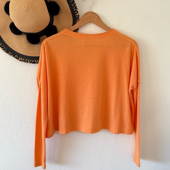 UO Out From Under BouncePlush Chloe Orange Button Up Cardigan Top XS Loungewear - Picture 3 of 13